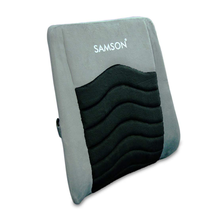 Samson Back Rest : For Office Chair, Car Seat, Sofa, (Orthopedically Designed Lumbar Support Cushion with High Density Foam), (Posture Support for Long Hours Sitting) (For Men & Women) (Type : Moulded Foam)