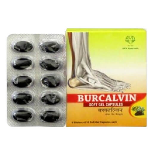 AVN Burcalvin Soft Gel Capsules : Helpful in Treating Calcaneal Spurs, Heel Pain (60 Capsules)