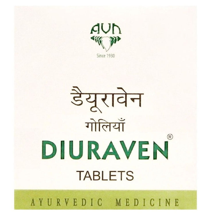 AVN Diuraven Tablets : Helpful in Urinary Infections, Kidney Stones, High Blood Pressure (Hypertension), Gout Arthritis, Asthma (120 Tablets)