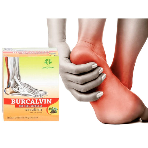 AVN Burcalvin Soft Gel Capsules : Helpful in Treating Calcaneal Spurs, Heel Pain (60 Capsules)