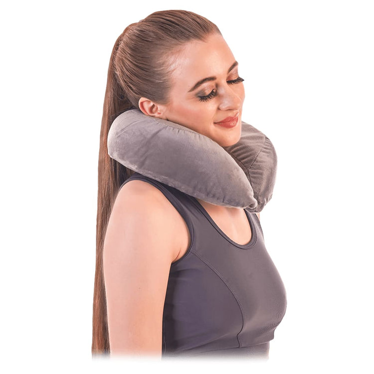 Samson Travel Pillow : Orthopaedic Multipurpose Neck & Back Support - Ergonomically Designed, High Density PU Foam, Soft Cushiony Feel & Plush Looks (Universal Size)