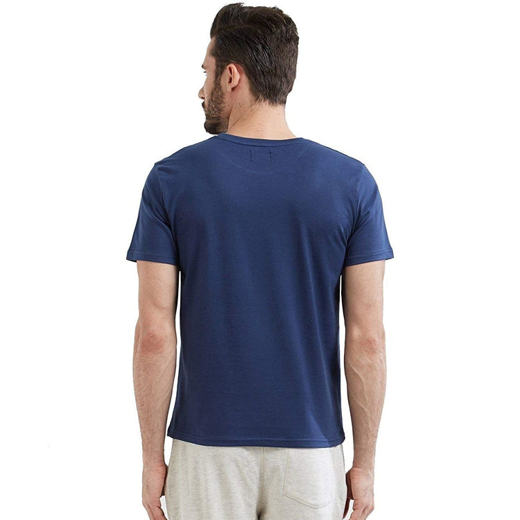 Conybio FIR T-Shirt (Roundneck) : Emits Far Infrared Rays (FIR) enhances Blood Circulation & Improves Metabolic Functions (Blue / White) (Unisex : For Men & Women)