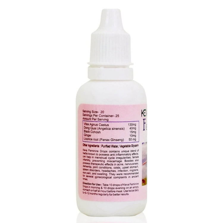 Keva Feminine Drops : Helpful in Menstrual Cycle Irregularities and Other Gynecological Complaints (30 ml)