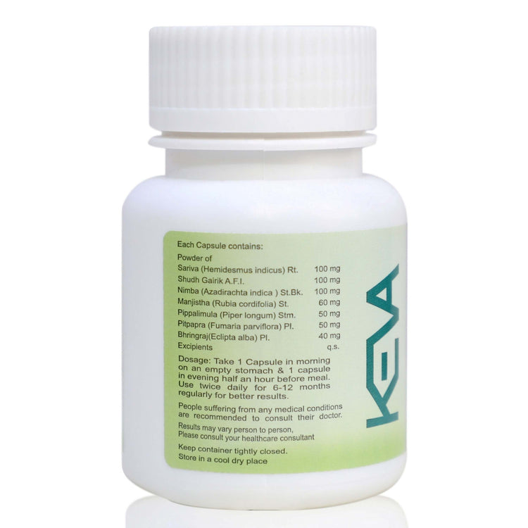 Keva S H N (Skin  Nail and Hair) Care Capsules : Helpful for Maintenance of Healthy Hair, Skin and Nails (60 Capsules)