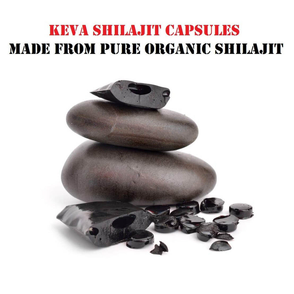 Keva Shilajit Capsules : Helpful in Weakness, Gout, (Joint Pain and Rheumatoid), Diseases related to Asthma and Allergy, Diabetes (60 Capsules)