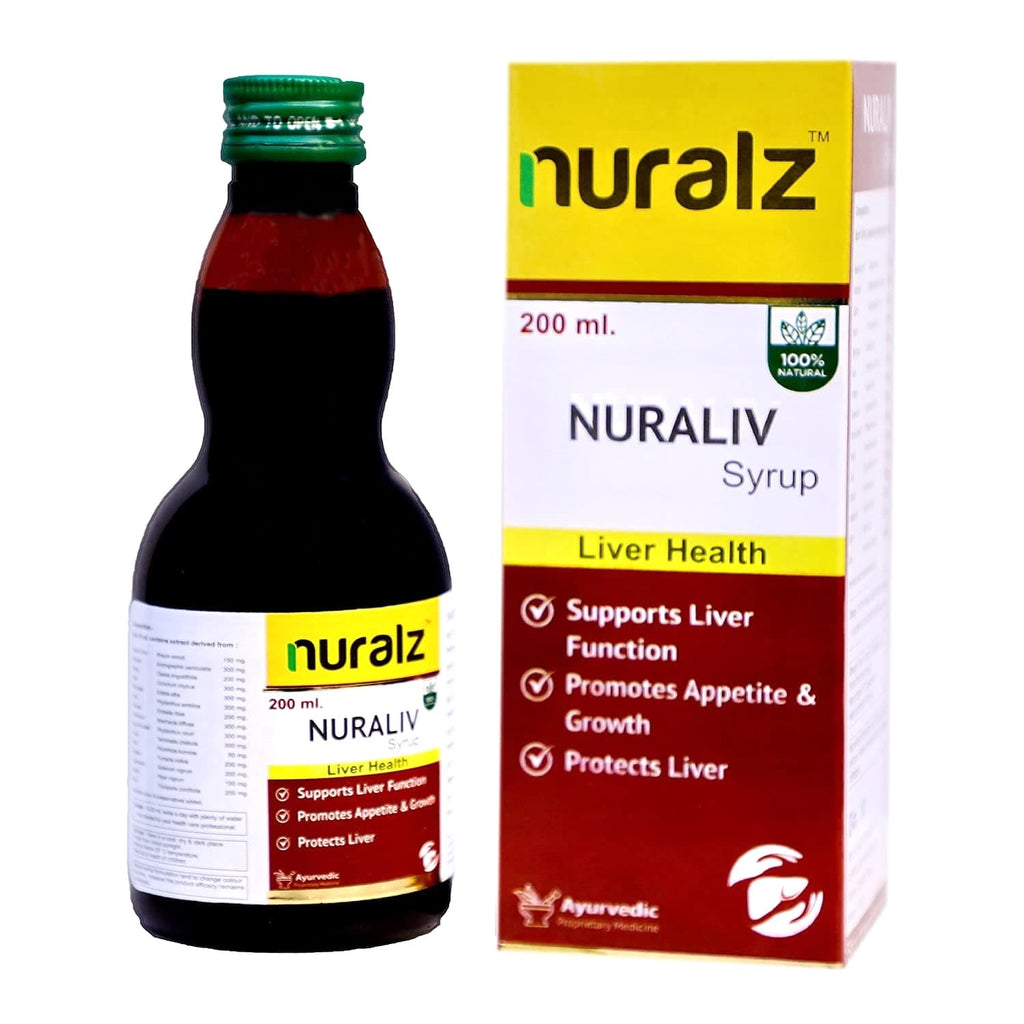 Nuralz Nuraliv Syrup : Helps to Improve Liver Function, Kidneys, Cleansing Toxins from Blood (400 ml) (200 ml X 2)