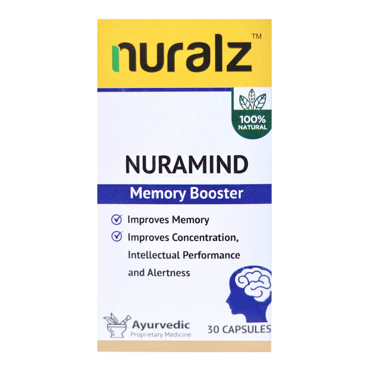 Nuralz Nuramind Capsules : For Improves Memory, Improves Concentration, Intellectual Performance And Alertness (30 Capsules)