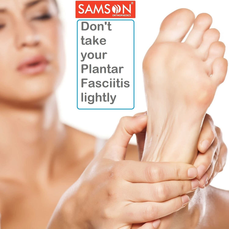 SAMSON ADJUSTABLE NIGHT SPLINT PLANTAR FASCITIS - Light Weight, Custom Fit & Soft Foam Laminate, Relief from Achilles Tendonitis, Heel Spurs, Muscle Tightening, Runner's Cramp (1 Piece / Unit)