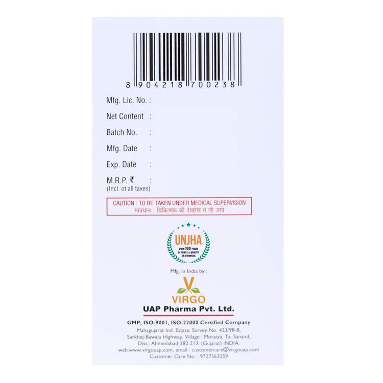 Virgo Arsaquit Tablets : For Piles, Bleeding Piles, Fissures, Relieves Constipation, Reduces Pain & Burning Sensation (60 Tablets) (30 Tablets X 2)