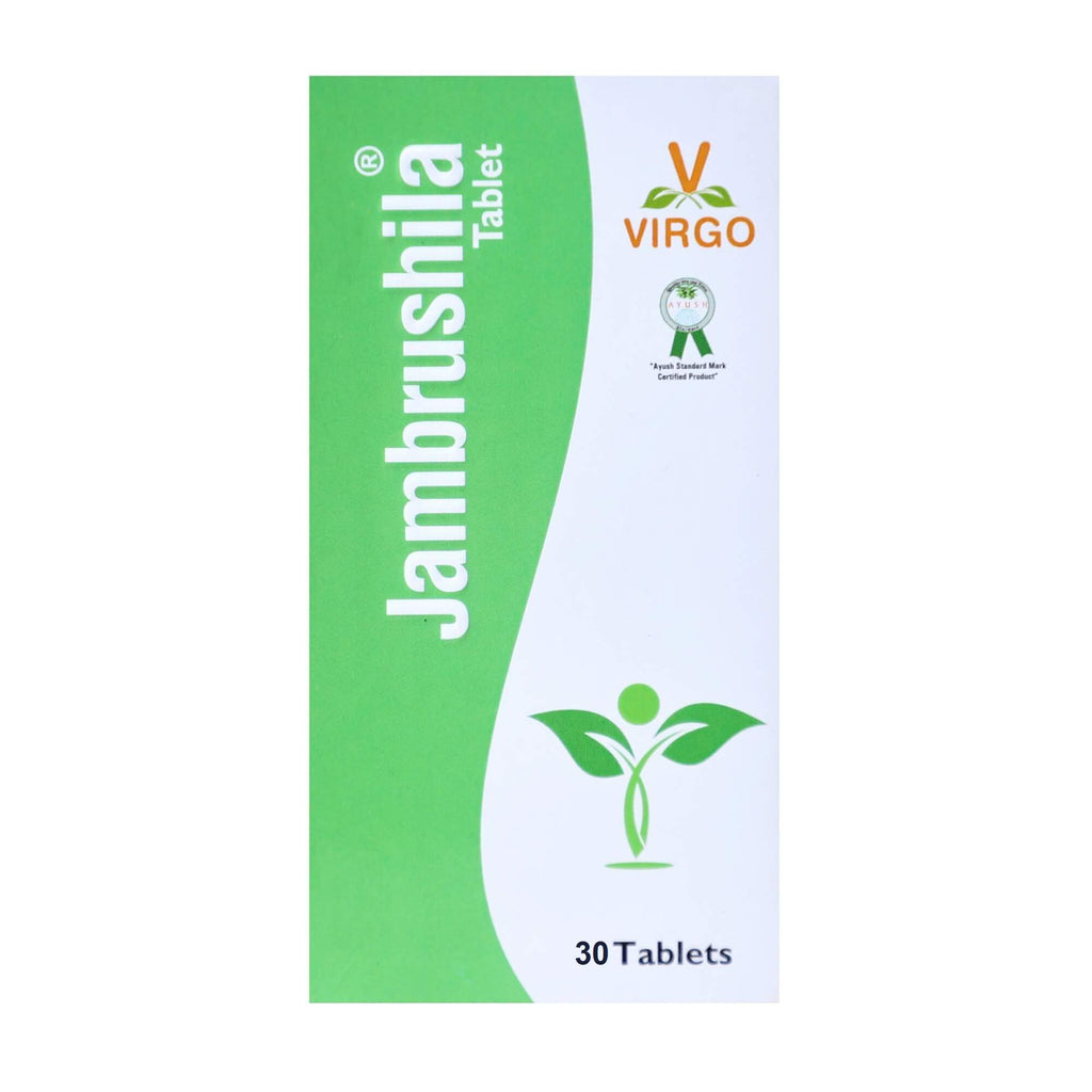 Virgo Jambrushila Tablets : For Diabetic Patients, Maintains Normal Blood Sugar and Urine Sugar Levels (60 Tablets) (30 Tablets X 2)