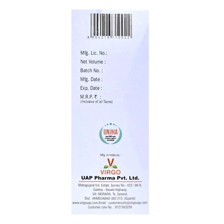 Virgo Kafnorm Syrup : For Dry Cough, Productive Cough, Infective Cough, Whooping Cough, Cough of TB, Bronchial Asthma (400 ml) (100 ml X 4)