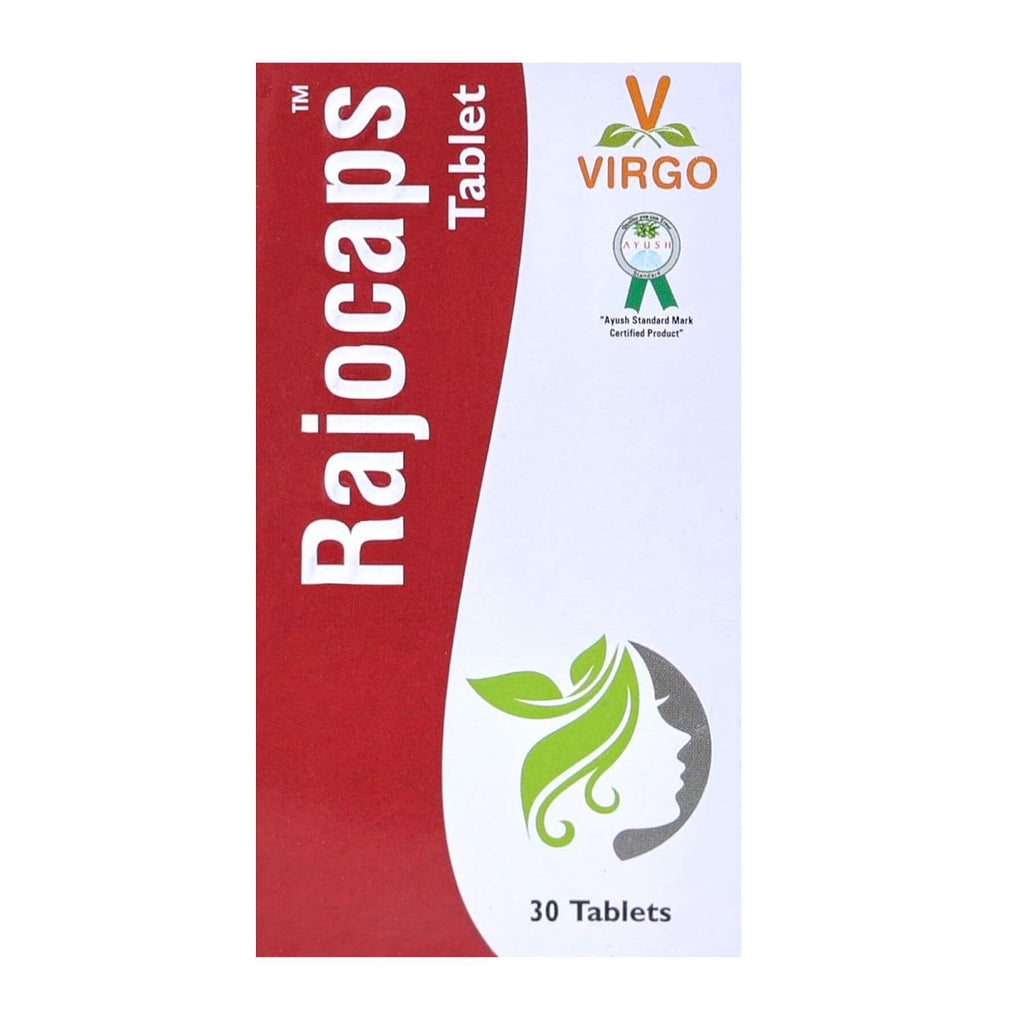 Virgo Rajocaps Tablets : Helpful for Menstruation Disorders, PCOD, Reducing Pain During Menstruation, Maintaining Female Health (60 Tablets) (30 Tablets X 2)