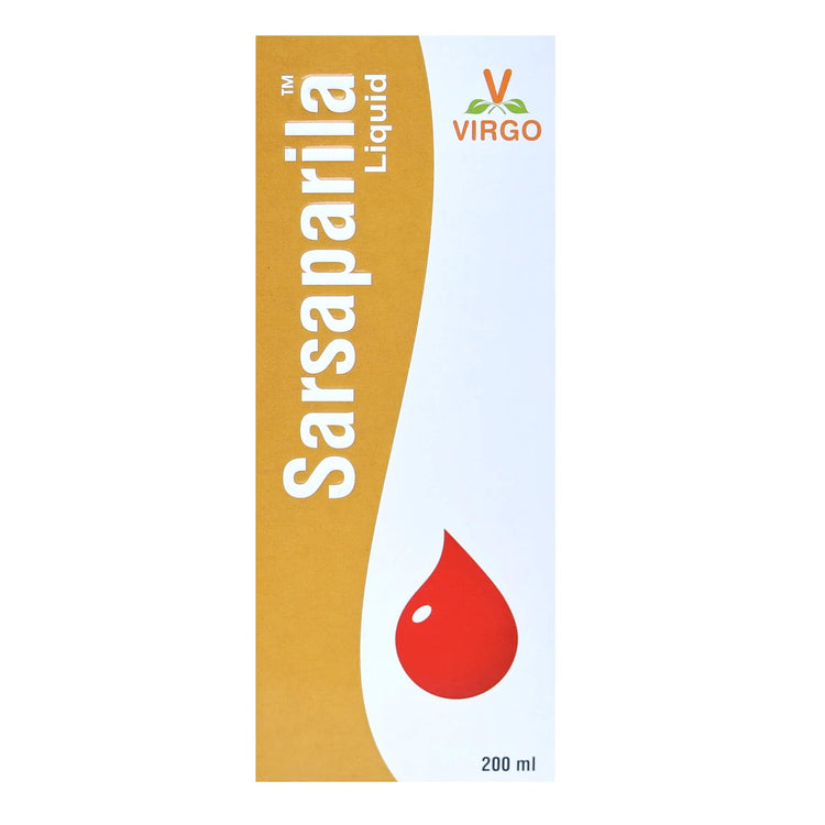Virgo Sarsaparila Liquid : Helpful as Blood Purifier, Helps in Psoriasis, Acne, Skin Infections, Eczema, Other Skin Ailments (400 ml) (200 ml X 2)