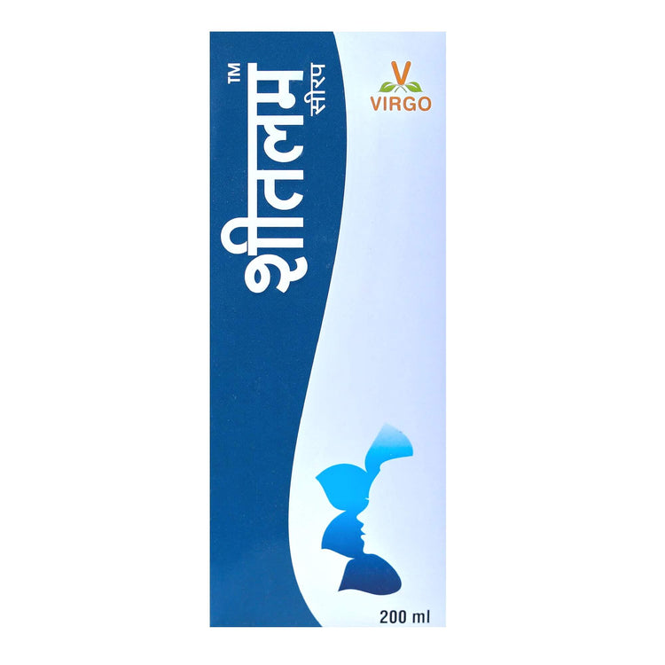 Virgo Shitalam Syrup : Helpful in Sun Stroke, Burning Sensation, Prickly Heat, Vertigo, Excellent Blood Purifier (400 ml) (200 ml X 2)