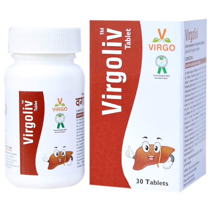 Virgo Virgoliv Tablets : Helpful in Jaundice, Hepatitis, Liver Problems (60 Tablets) (30 Tablets X 2)