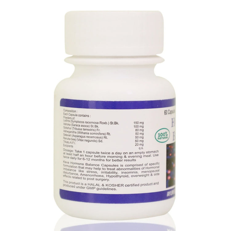 Uniherbs India Capsules Keva Hormone Balance Capsules : Used to Recover Imbalanced Hormones, Used to Mange Menopause and Menstrual Discomfort (60 Capsules)