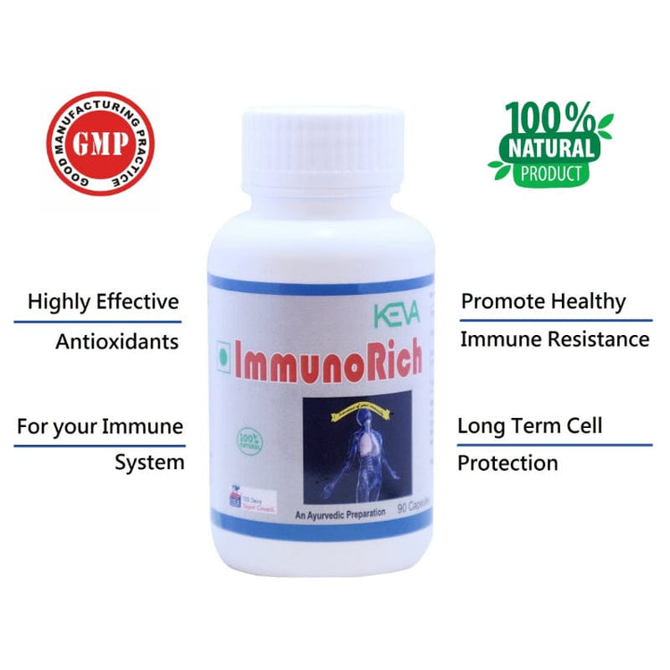 Uniherbs India Capsules Keva ImmunoRich Capsules : Powerful Immunity Booster (90 Capsules)