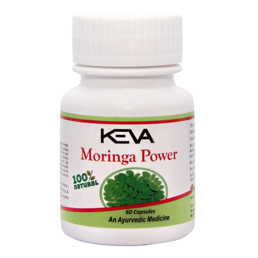 Uniherbs India Capsules Keva Moringa Power Capsules : Enhance Blood Circulation, Possess Anti Aging, Antioxidant, Antistress Properties (60 Capsules)
