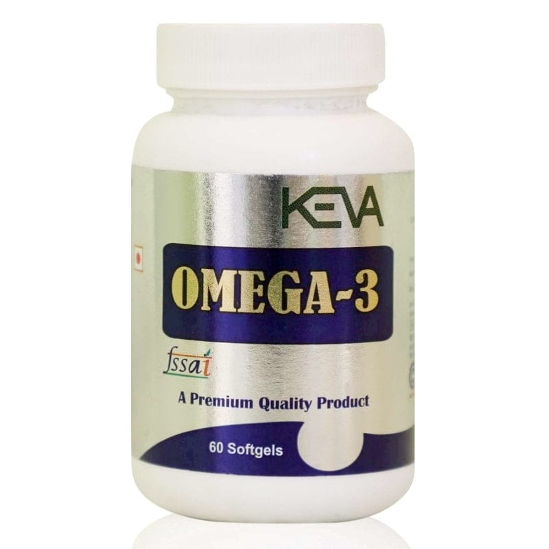 Uniherbs India Capsules Keva Omega 3 Capsules : Perfect Source of Omega 3 Fatty Acids, Maintains Healthy Cholesterol Levels (60 Capsules)