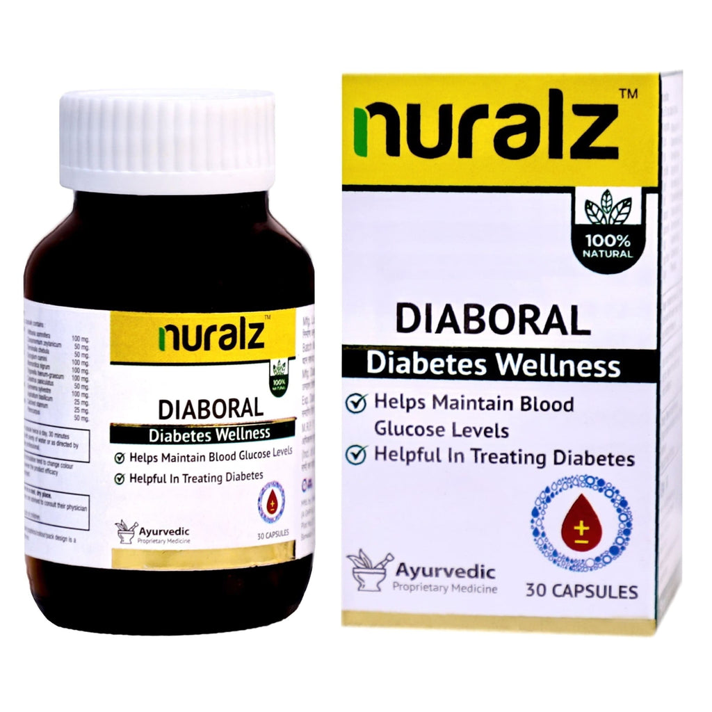 Uniherbs India Capsules Nuralz Diaboral Capsules : Best Ayurvedic Medicine for Diabetes, Helps to Maintain Blood Glucose Levels, Helpful in Treating Diabetes (30 Capsules)