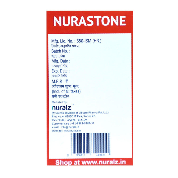 Uniherbs India Capsules Nuralz Nurastone Capsules : Ayurvedic Medicine For Kidney Stone, Urinary Tract Stone, Urinary Tract Infection (30 Capsules)