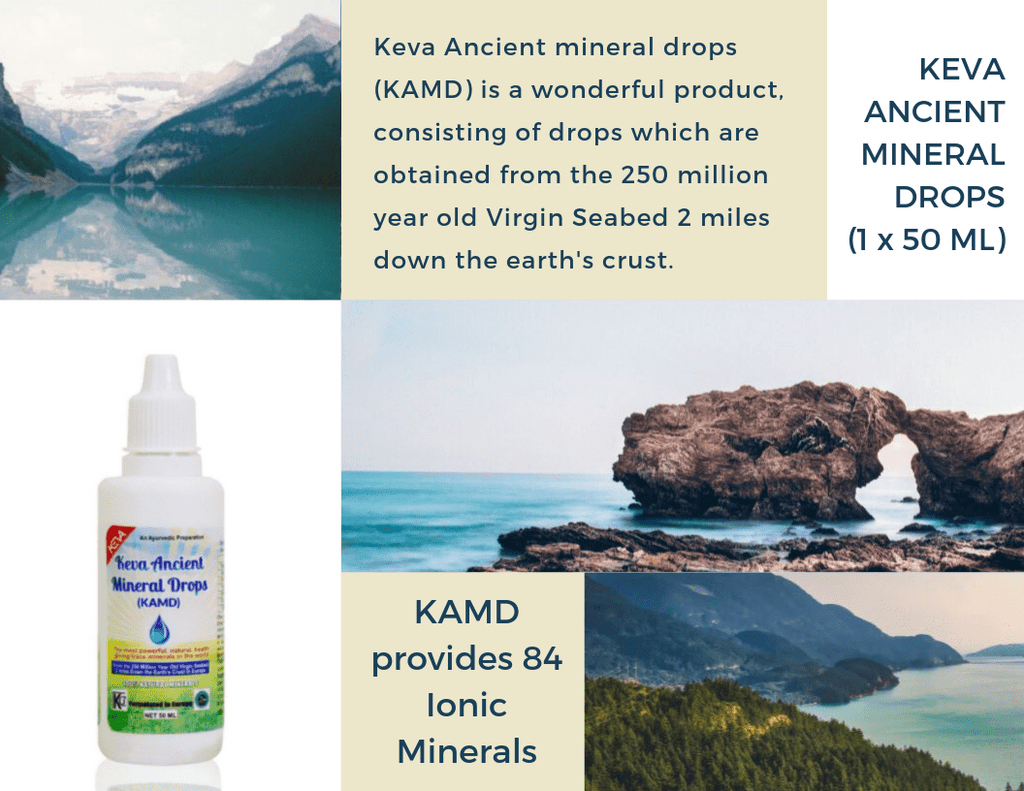 Uniherbs India Drops Keva Ancient Mineral Drops (KAMD):Obtained from the 250 Million-Year Old Virgin Seabed 2-Miles down the Earth's Crust,Contains 84 Ionic Trace Minerals
