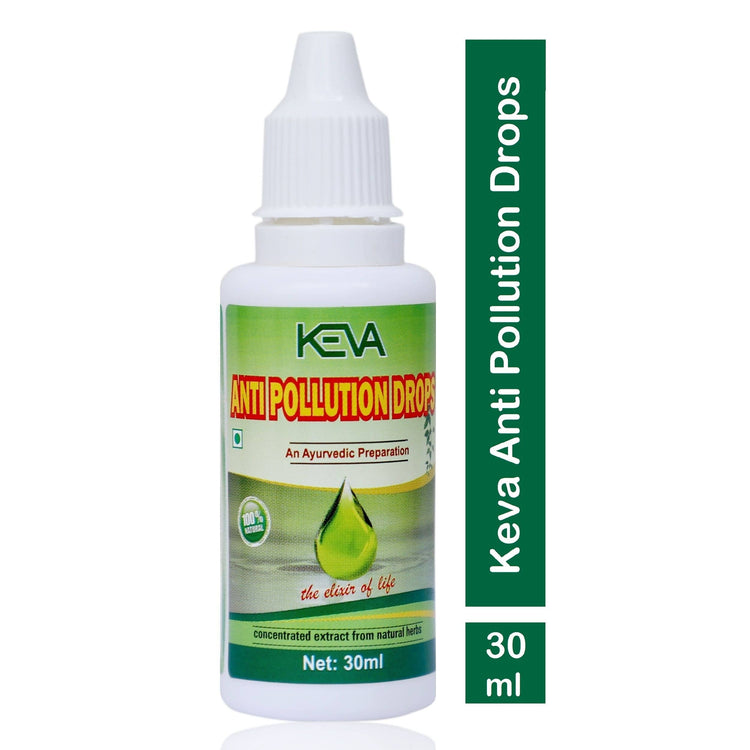 Uniherbs India Drops Keva Anti Pollution Drops (KAPD) : Helpful in Common Cod, Cough, Fever, Headache, Respiratory Disorders, Antioxidant, Body Detoxifier (30 ml)