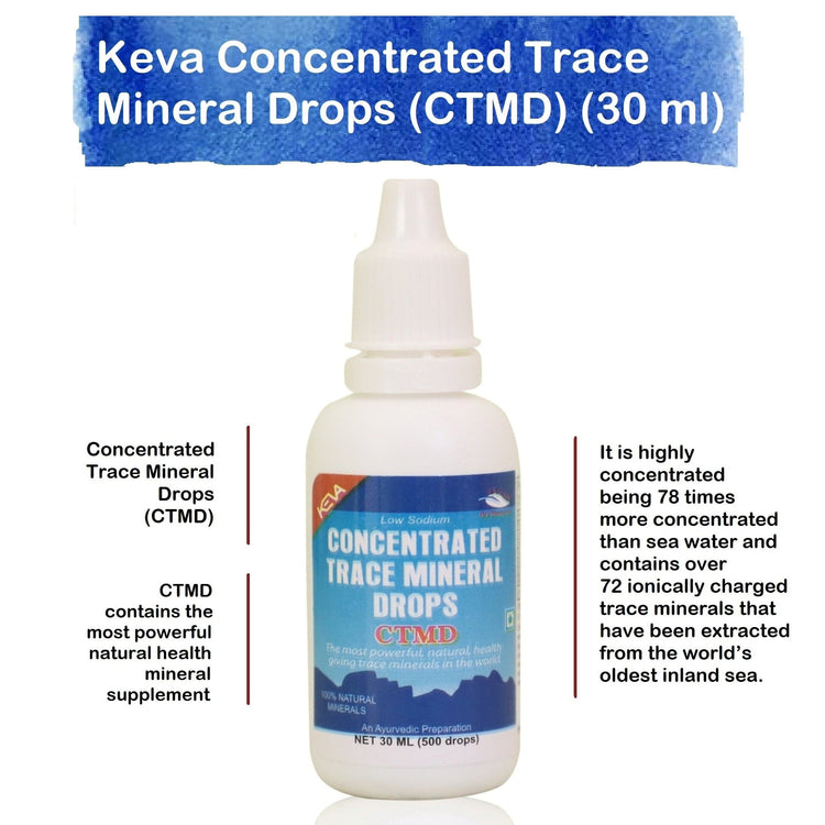 Uniherbs India Drops Keva Concentrated Trace Mineral Drops (CTMD) : Helps to Strengthen Bones, Joints and Teeth, Maintain PH Balance, Natural Detoxifier (30 ml)