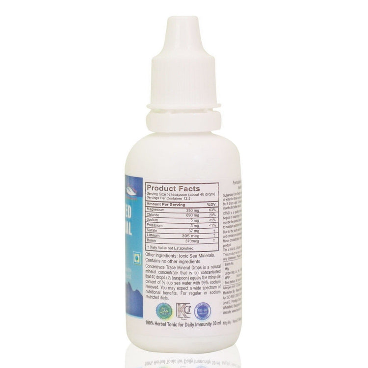 Uniherbs India Drops Keva Concentrated Trace Mineral Drops (CTMD) : Helps to Strengthen Bones, Joints and Teeth, Maintain PH Balance, Natural Detoxifier (30 ml)