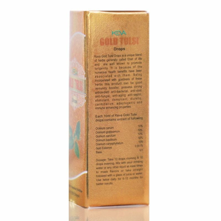 Uniherbs India Drops Keva Gold Tulsi Drops : Immunity Booster, Blood Purifier, Antioxidant, Detoxifier, Relieves from Stress, Anxiety