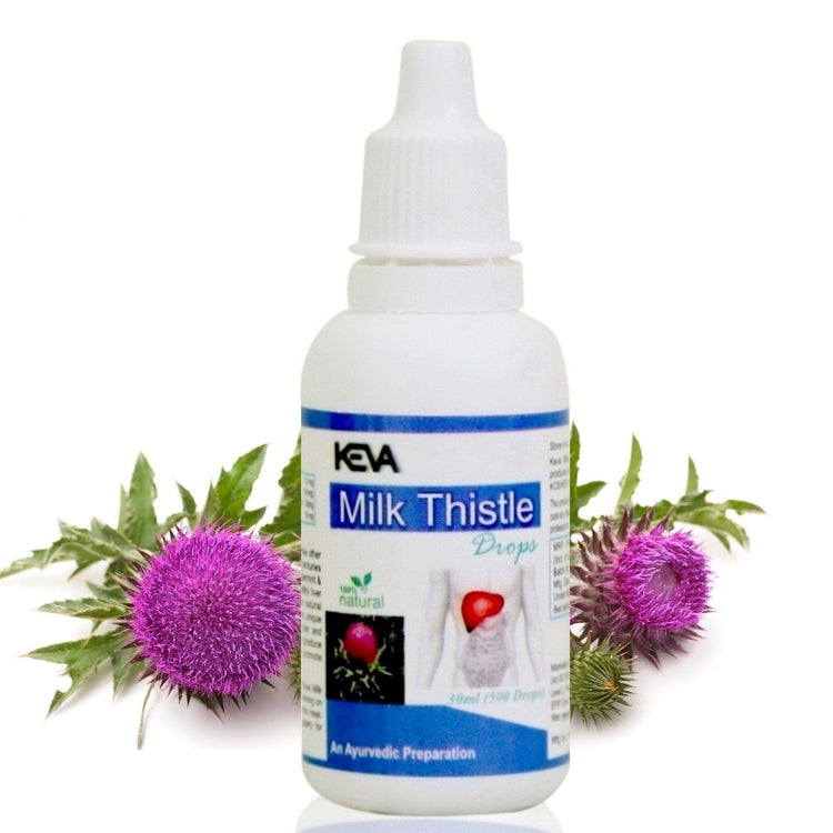 Uniherbs India Drops Keva Milk Thistle Drops : Helps in Acute Viral & Chronic Active Hepatitis, Reduce Drug & Alcohol induced Liver Damage, Lower Cholesterol Level (30 ml)