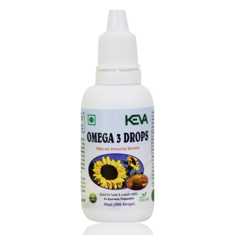 Uniherbs India Drops Keva Omega 3 Drops : Maintains Cardiovascular Health, Lowers Blood Pressure, Reduces Triglycerides, Treats Type 2 Diabetes, Anti Ageing (30 ml)