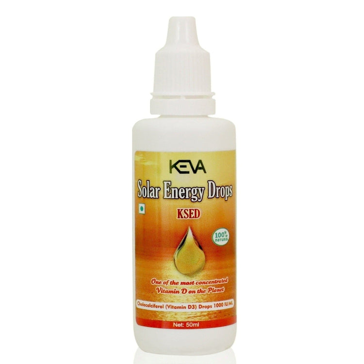 Uniherbs India Drops Keva Solar Energy Drops : Most Concentrated form of Vitamin D3, Helpful in Back Pain, Bone Health, Depression, Immunity, High Blood Pressure (50 ml)