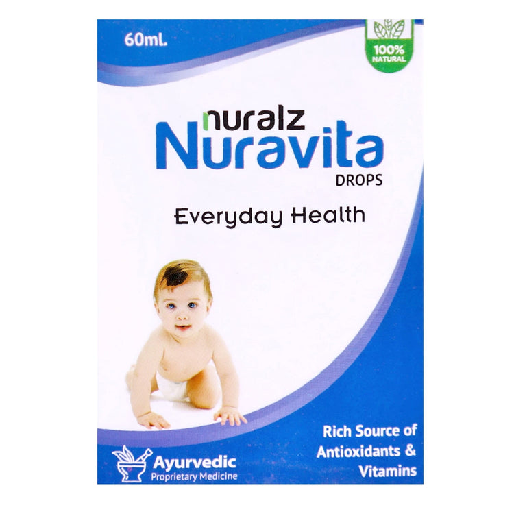 Uniherbs India Drops Nuralz Nuravita Drops : Rich Source of Antioxidants & Vitamins, A Health Tonic in Weakness after Prolonged Illness, Loss of appetite, General Debility & Anemia (240 ml) (60 ml X 4)