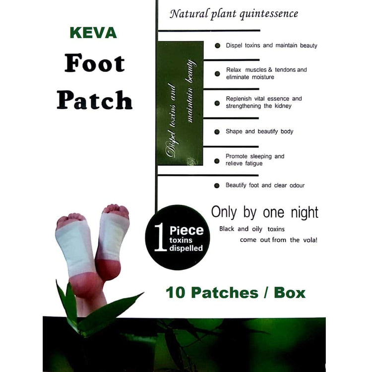 Uniherbs India Foot Patches Keva Detox Foot Patches (Pack of 1, 10 Patches) : Absorb Toxins from Body, Improve Blood Circulation, Relieve Stress