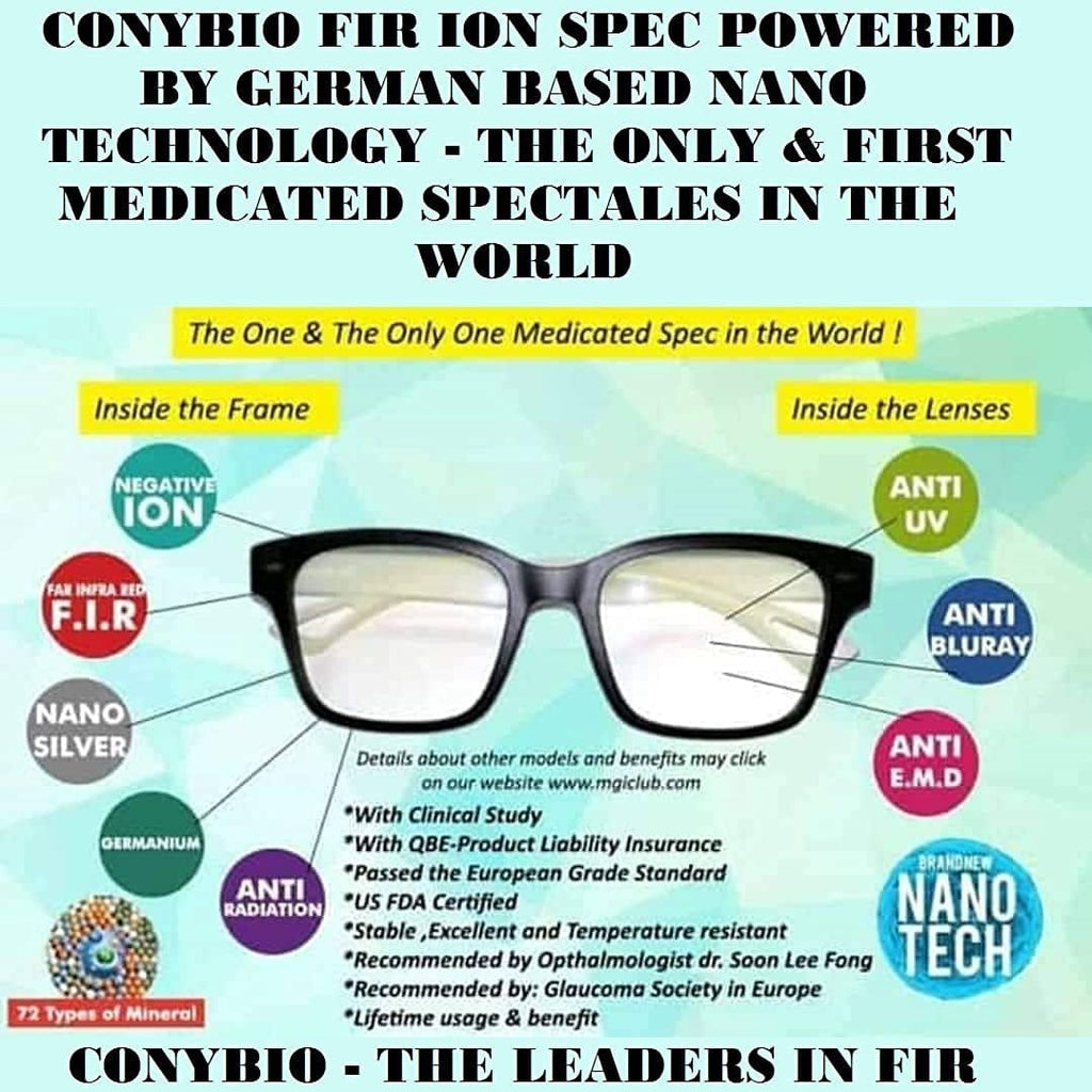 Uniherbs India IonSpec Conybio Ion Spec (Nano-Technology Anion-Energy Provides Cooling & More Oxygen to Eyes) (Helpful in Hypoxia, Short & Long Sightedness, Dry Eye, Glaucoma, Cataract, Eye Bag, Dark Circles)