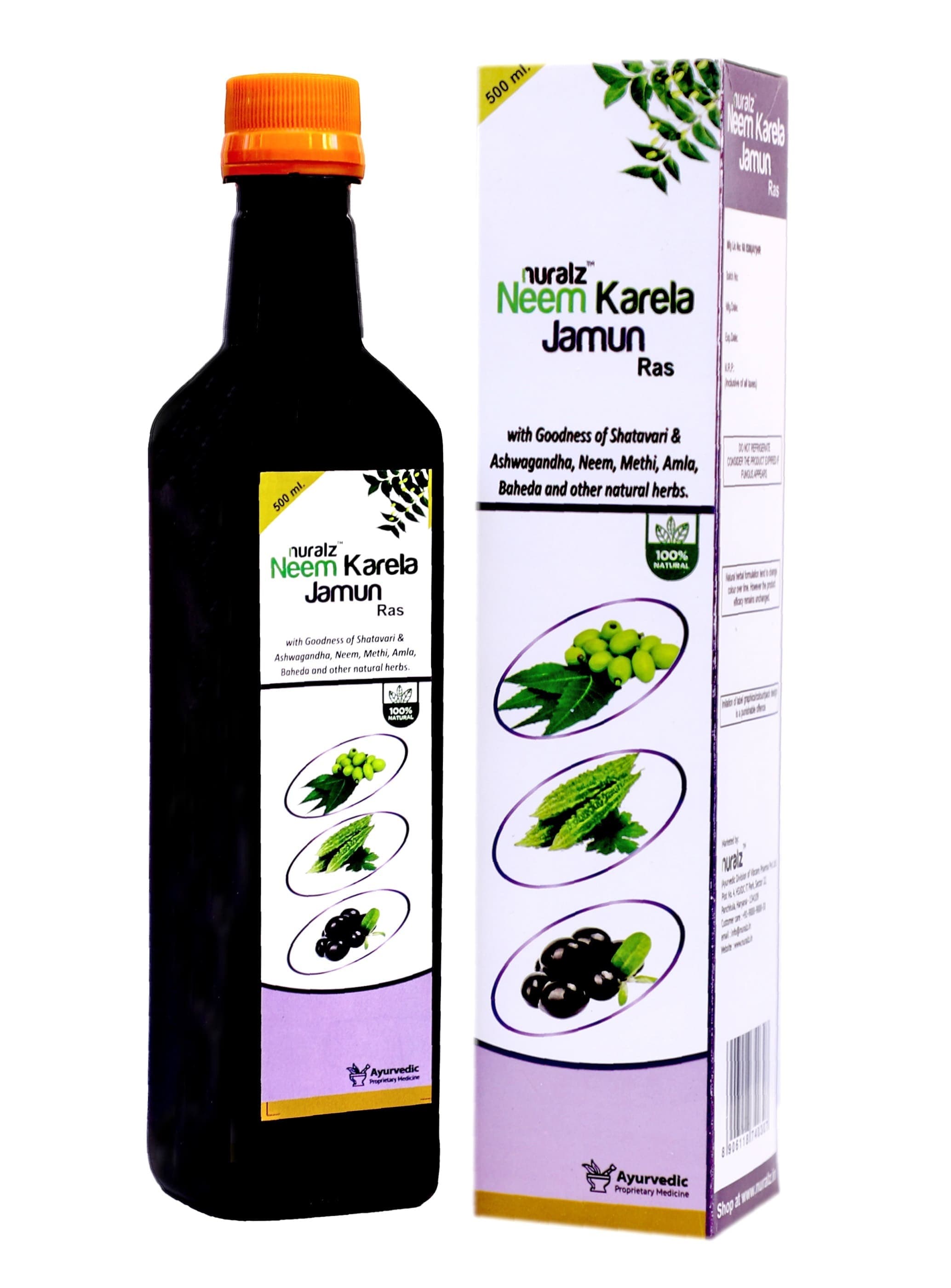 Nuralz Neem Karela Jamun Ras (500 ml) – Uniherbs India