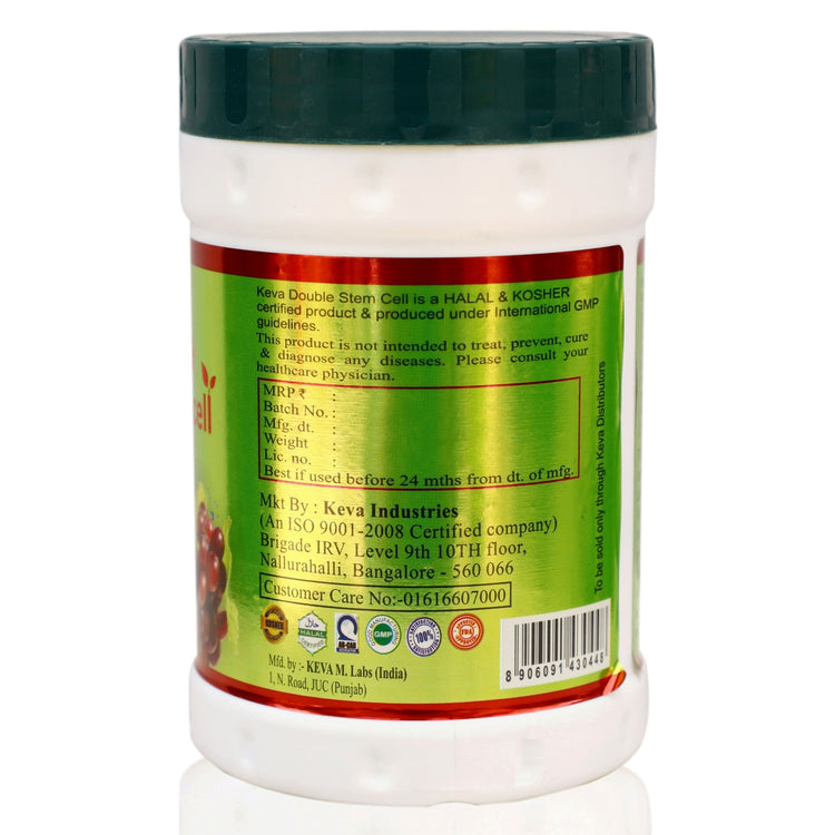 Uniherbs India Powder Keva Double Stem Cell Powder : Anti Aging, Boosts Repair and Regeneration of Cells, Improve Vitality, Supports Brain and Neural Health (200 grams)