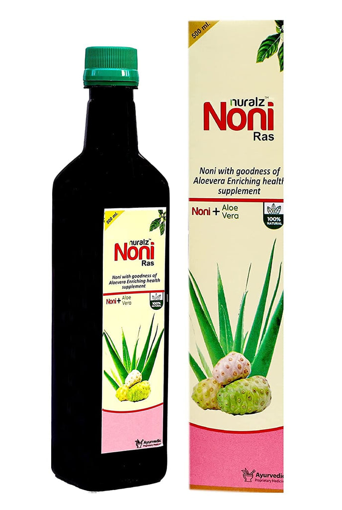 Uniherbs India Ras Nuralz Noni Aloevera Ras : Noni With Goodness of Aloevera, Fights Cardiac Disease, Helpful In Diabetes, Migraines, Improve Memory, Glowing Skin, Boosts Immunity (500 ml)