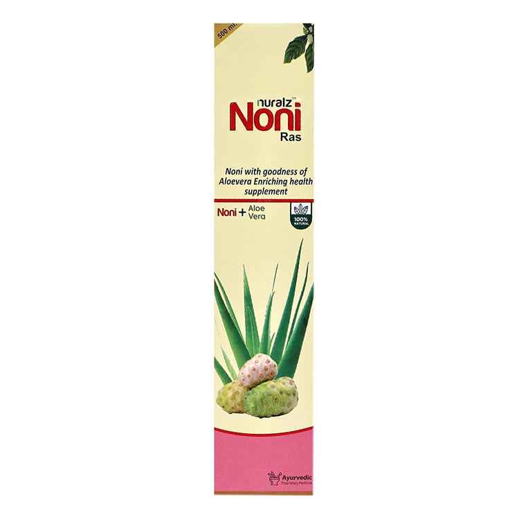 Uniherbs India Ras Nuralz Noni Aloevera Ras : Noni With Goodness of Aloevera, Fights Cardiac Disease, Helpful In Diabetes, Migraines, Improve Memory, Glowing Skin, Boosts Immunity (500 ml)