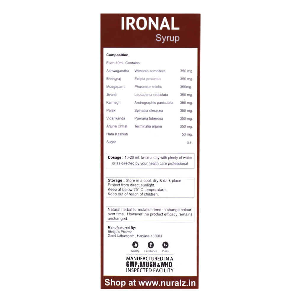 Nuralz Ironal Syrup (400 ml) (200 ml X 2) – Uniherbs India