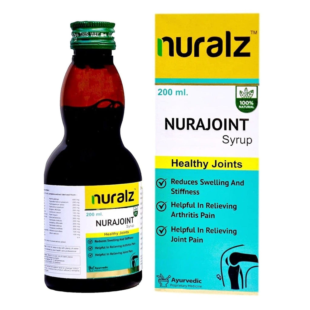 Uniherbs India Syrup Nuralz Nurajoint Syrup : Ayurvedic Medicine for Joints Related Pain, Improves Flexibility of Joints (400 ml) (200 ml x 2 Pack)
