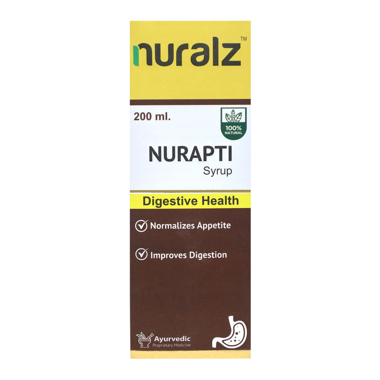 Uniherbs India Syrup Nuralz Nurapti Syrup :  Helps to Normalize Appetite, Improve Digestion (400 ml) (200 ml X 2 Pack)