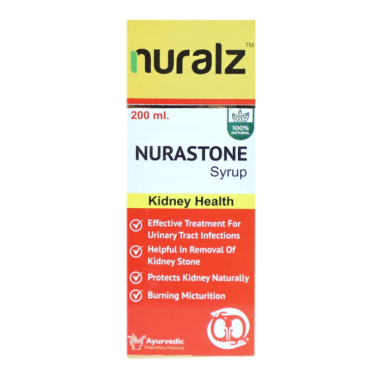 Uniherbs India Syrup Nuralz Nurastone Syrup : Ayurvedic Medicine For Kidney Stone, Urinary Tract Stone, Urinary Tract Infection (400 ml) (200 ml X 2 Pack)