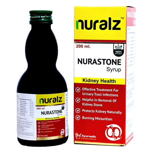 Uniherbs India Syrup Nuralz Nurastone Syrup : Ayurvedic Medicine For Kidney Stone, Urinary Tract Stone, Urinary Tract Infection (400 ml) (200 ml X 2 Pack)