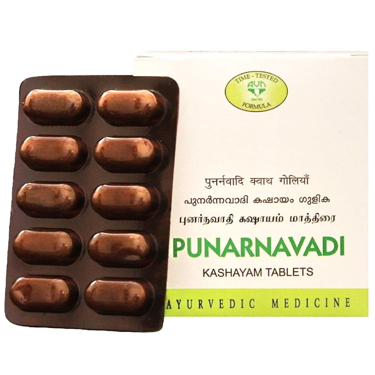 Uniherbs India Tablets AVN Punarnavadi Kashayam Tablets : Used in Myxedema, Urinary Tract Infection, Ascites, Cold, Cough, Dyspnoea, Anaemia, Abdominal Pain (100 Tablets)