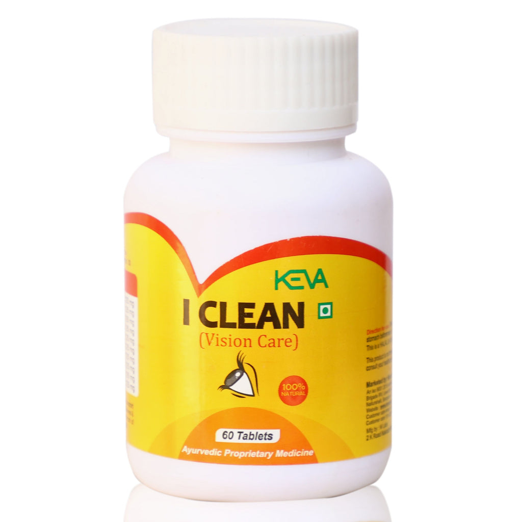 Uniherbs India Tablets Keva I Clean (Vision Care) Tablets (60 Tablets) : Supports Eye Health, Vision, Gives Anti Aging Effects, Helps Prevent Eye from Dirt, Smoke, Pollution