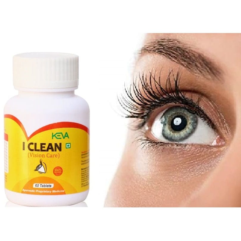 Uniherbs India Tablets Keva I Clean (Vision Care) Tablets (60 Tablets) : Supports Eye Health, Vision, Gives Anti Aging Effects, Helps Prevent Eye from Dirt, Smoke, Pollution