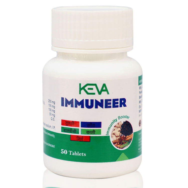 Uniherbs India Tablets Keva Immuneer Tablets : Powerful Immunity Booster, Prevents Recurrent Infections, Common Cold, Fever (50 Tablets)