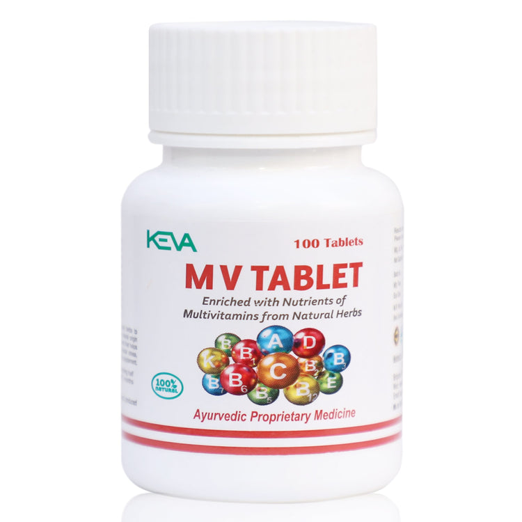 Uniherbs India Tablets Keva M V (Multivitamin) Tablets : Boosts Immunity, Energy Level, Enhances Mental Alertness, Healthy Nervous System, Helps in Insomnia (100 Tablets)